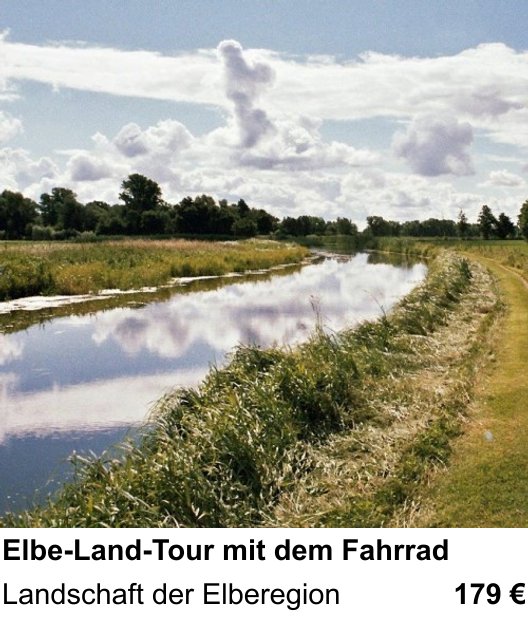 Fundierter Fotokurs mit dem Thema Elbe-Land-Tour mit dem Fahrrad: Landschaft der Elberegion