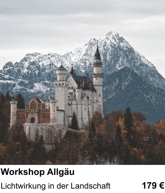 Fundierter Fotokurs mit dem Thema Workshop Allgäu: Lichtwirkung in der Landschaft