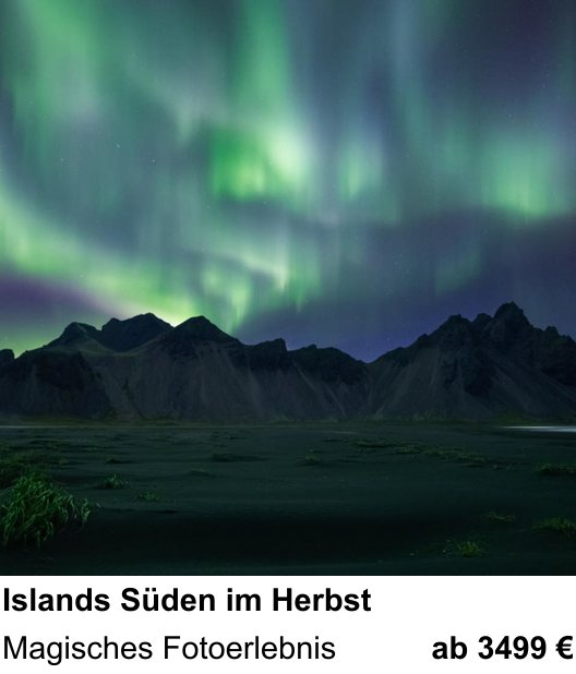Fundierter Fotokurs mit dem Thema Islands Süden im Herbst: Magisches Fotoerlebnis