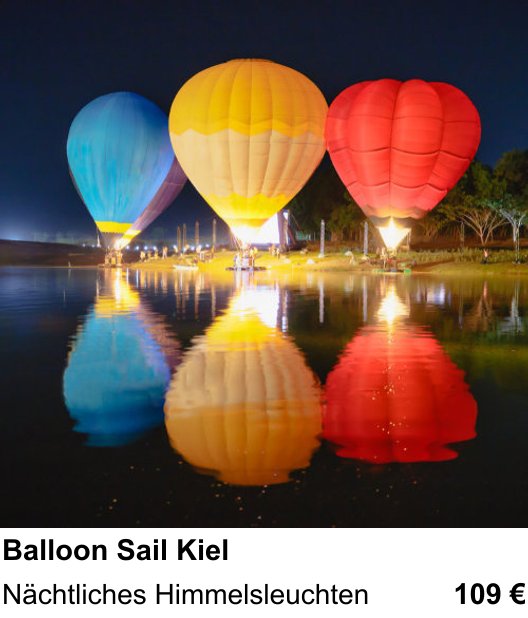 Fundierter Fotokurs mit dem Thema Balloon Sail Kiel: Nächtliches Himmelsleuchten