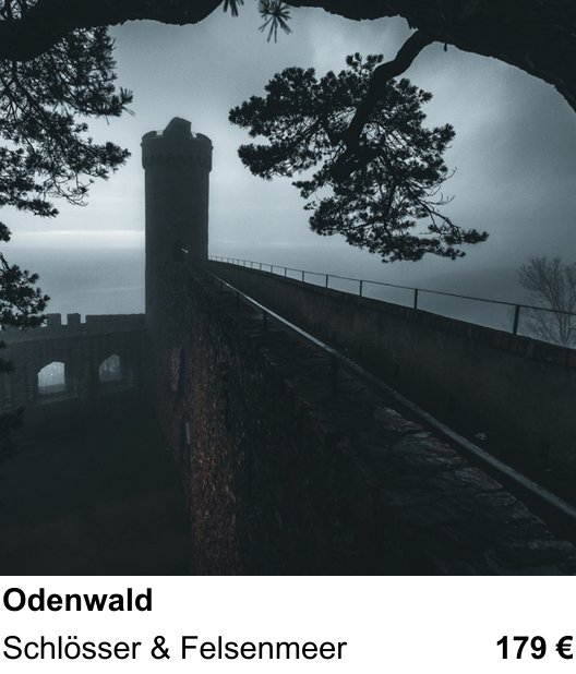 Fundierter Fotokurs mit dem Thema Odenwald: Schlösser & Felsenmeer