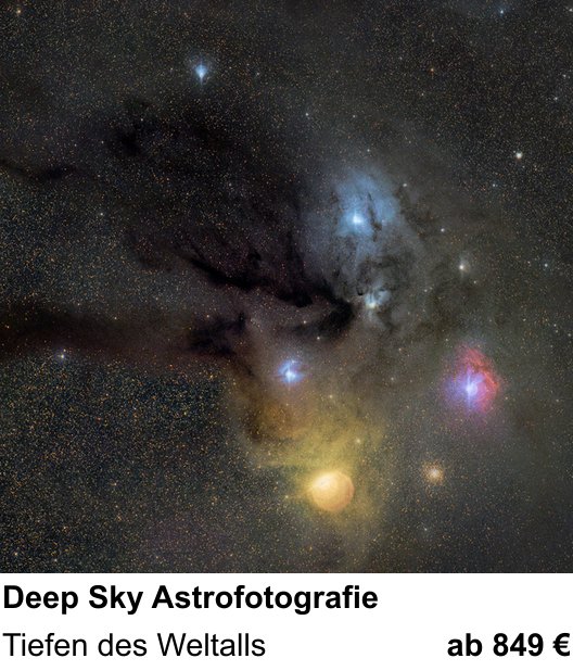 Fundierter Fotokurs mit dem Thema Deep Sky Astrofotografie: Tiefen des Weltalls