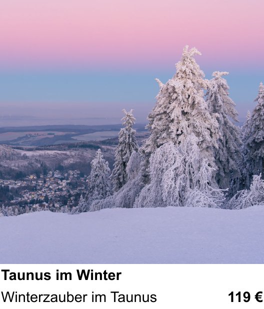 Fundierter Fotokurs mit dem Thema Taunus im Winter: Winterzauber im Taunus