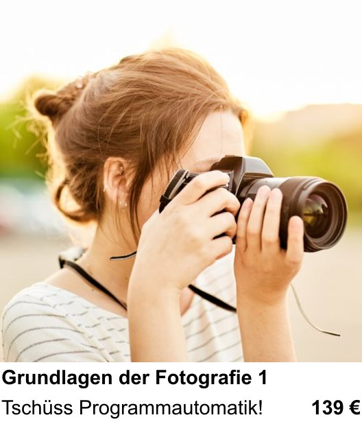 Fotografische Praxis in Köln: Manuell fotografieren lernen