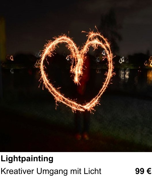 Fotografische Praxis in Köln: Lightpainting